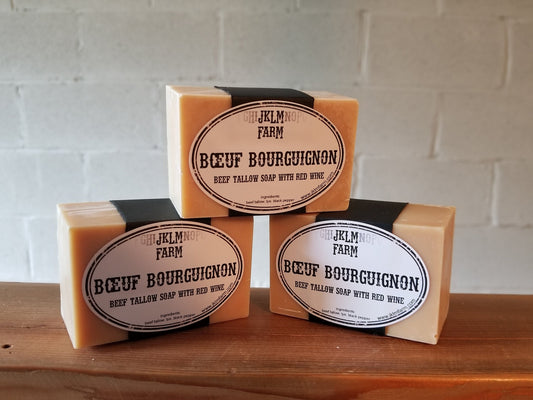 jklm farm natural organic grass-fed beef tallow bar soap boeuf bourguignon