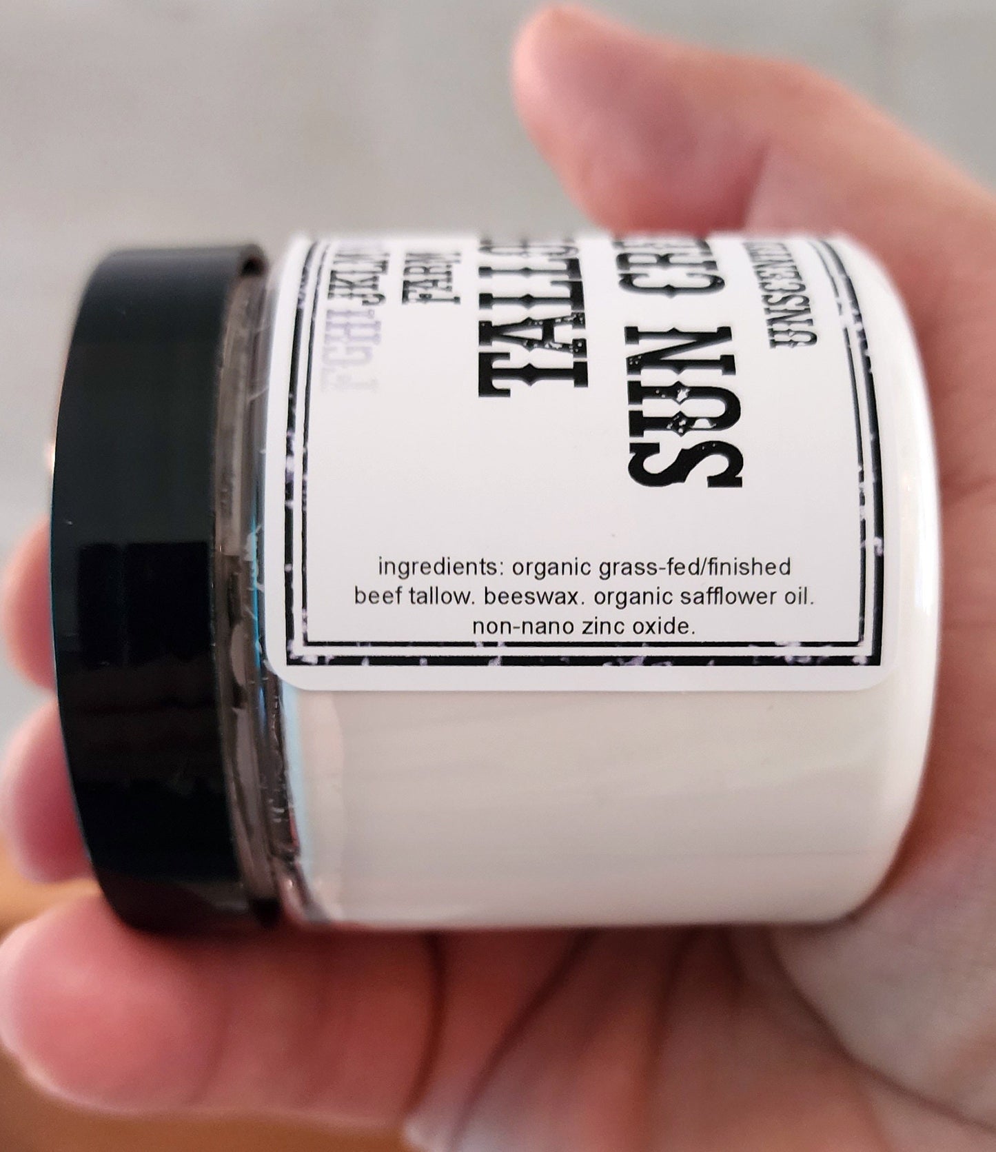 jklm farm natural organic grass-fed beef tallow sun cream sunscreen spf 20 ingredients