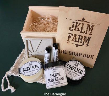jklm farm natural organic grass-fed tallow marrow soap box gift set harangue