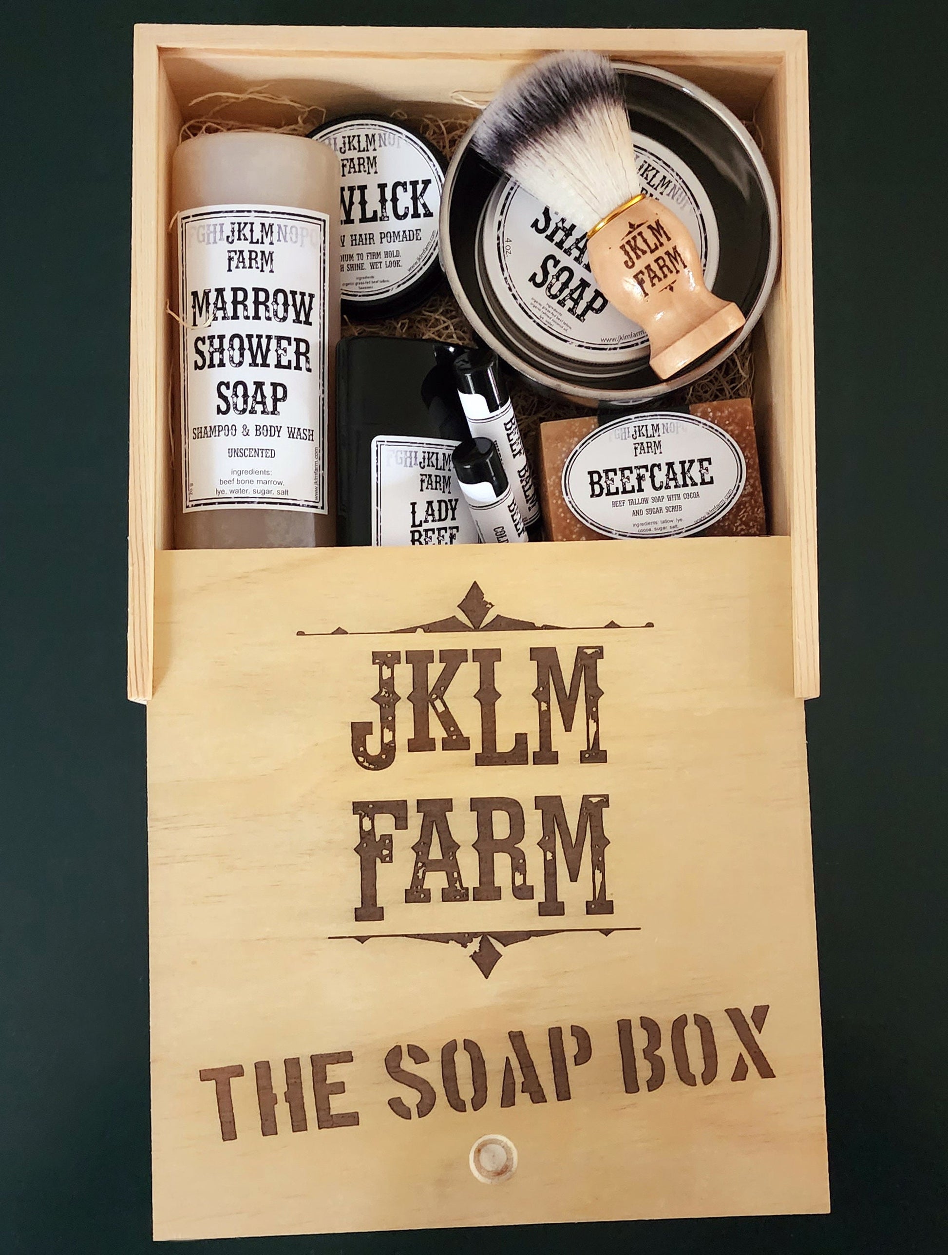 jklm farm natural organic grass-fed tallow marrow soap box gift set