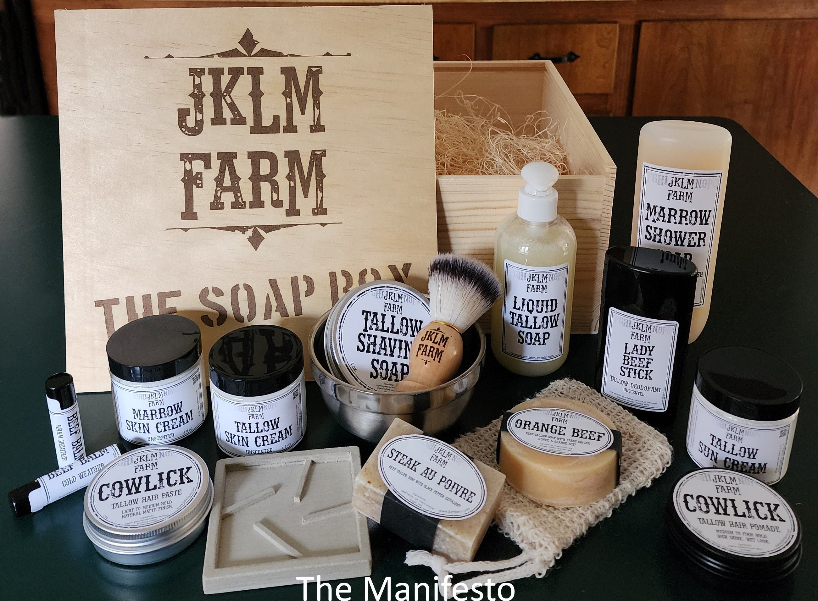 jklm farm natural organic grass-fed tallow marrow soap box gift set manifesto