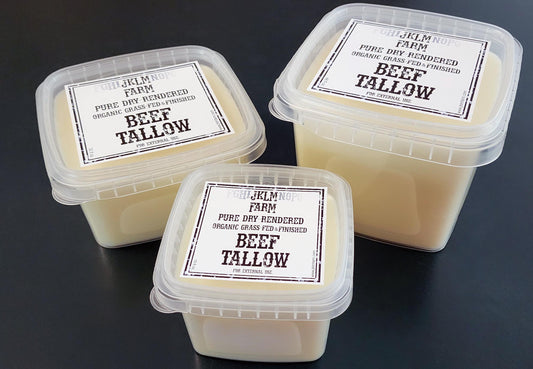 Pure, Dry-Rendered, Organic, Grass-Fed/Finished Tallow