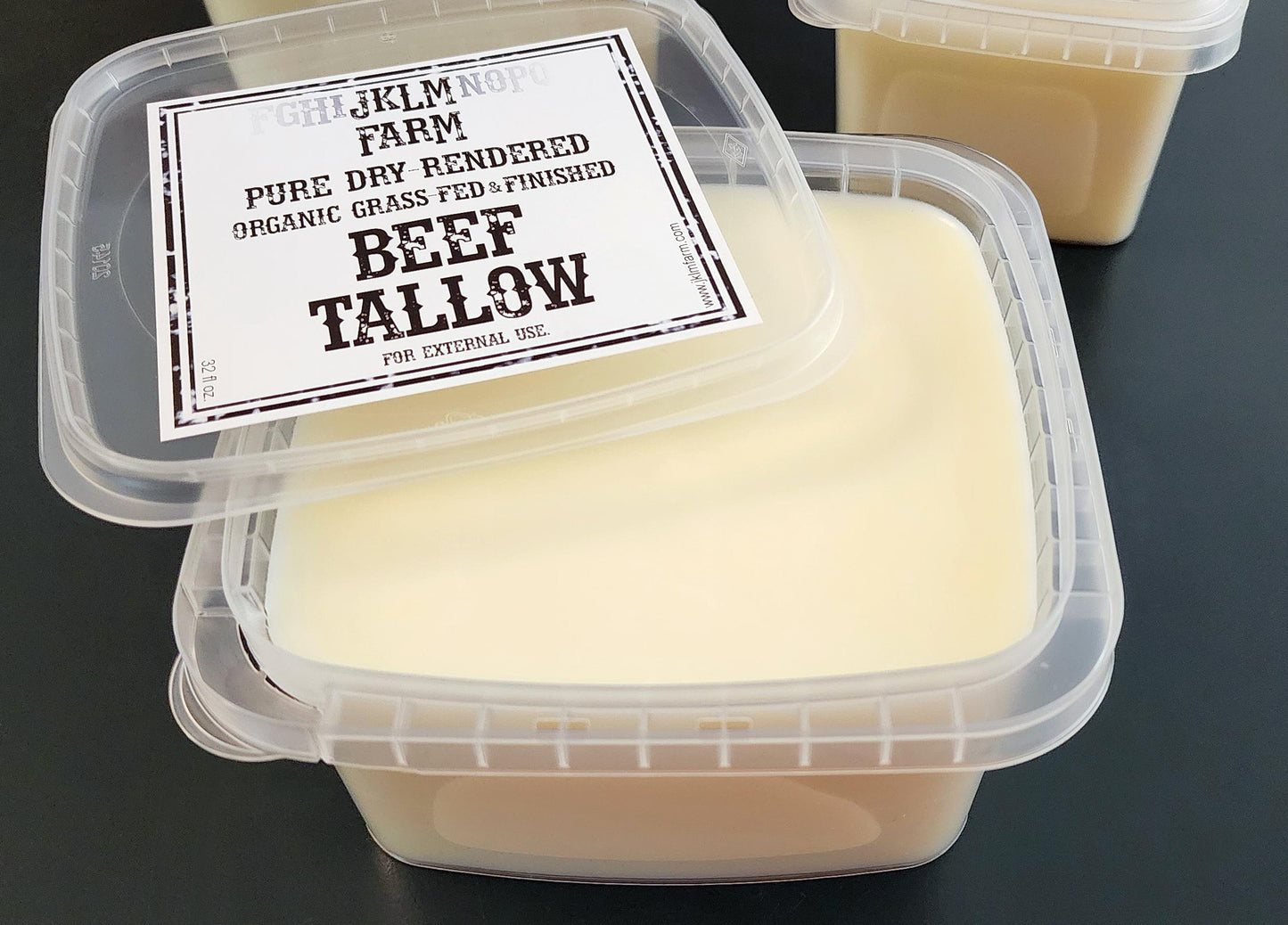 Pure, Dry-Rendered, Organic, Grass-Fed/Finished Tallow